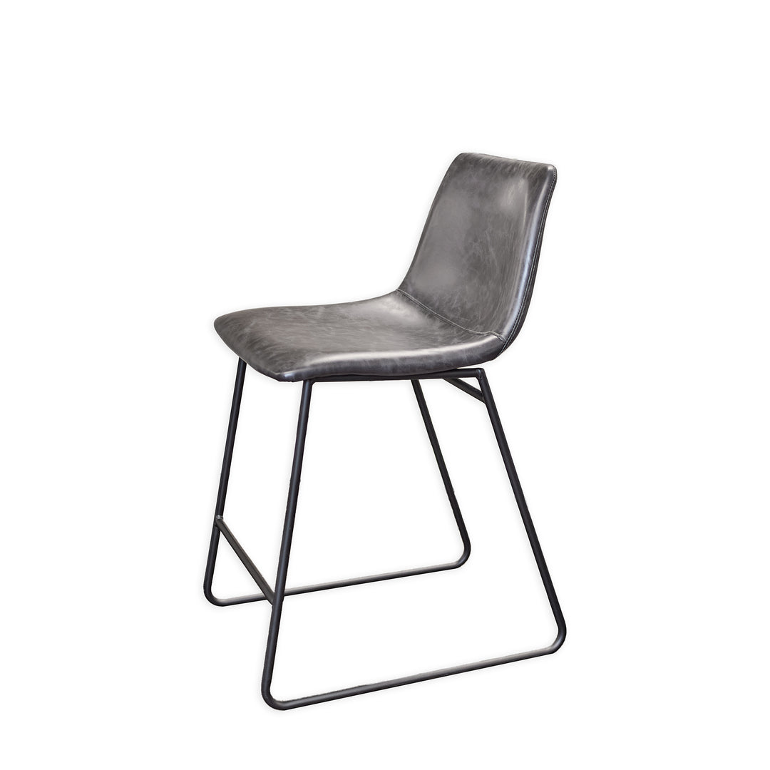 Modern Faux Leather Counter Stool