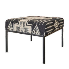 Modern Ottoman in New Pendleton Fabric - Whats New Furniture - Portland, Oregon