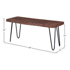 Organic Live Edge Bench - Whats New Furniture - Portland, Oregon