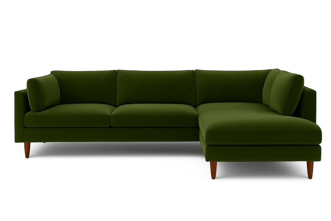 Oasis Open Chaise Sectional in Moss
