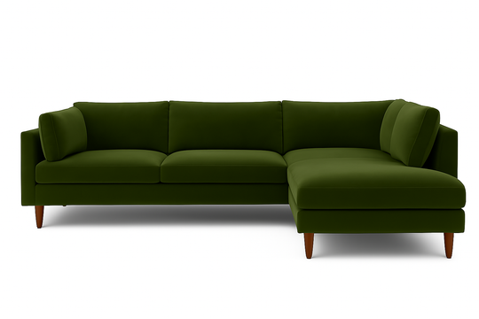 Oasis Open Chaise Sectional in Moss