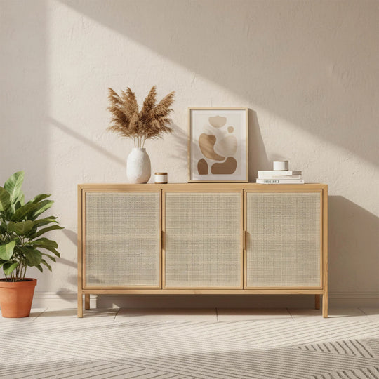 Rattan 3 Door Sideboard