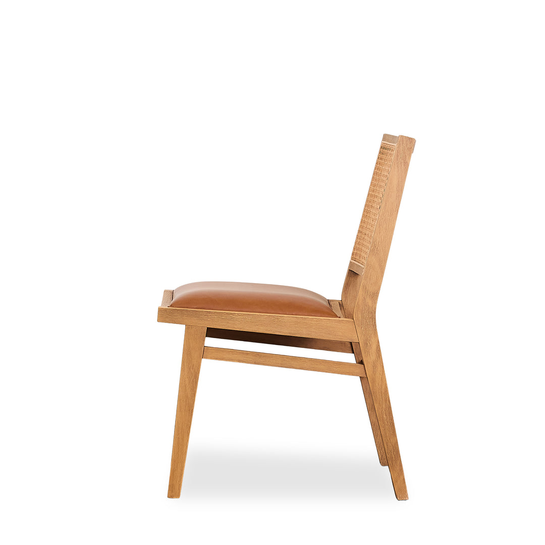 Leather Rattan Chair