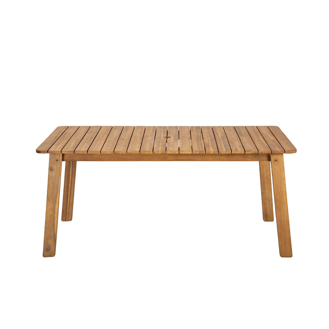 Riviera Outdoor Dining Table - side angle - mid-century modern outdoor dining tables - Whats New Furniture Portland OR