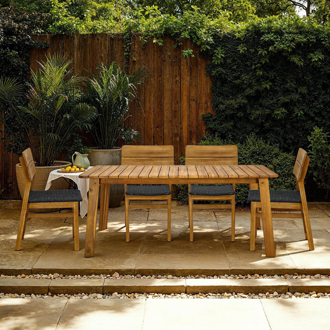 Riviera Outdoor Dining Table - finish detail - mid-century modern outdoor dining tables - Whats New Furniture Portland OR