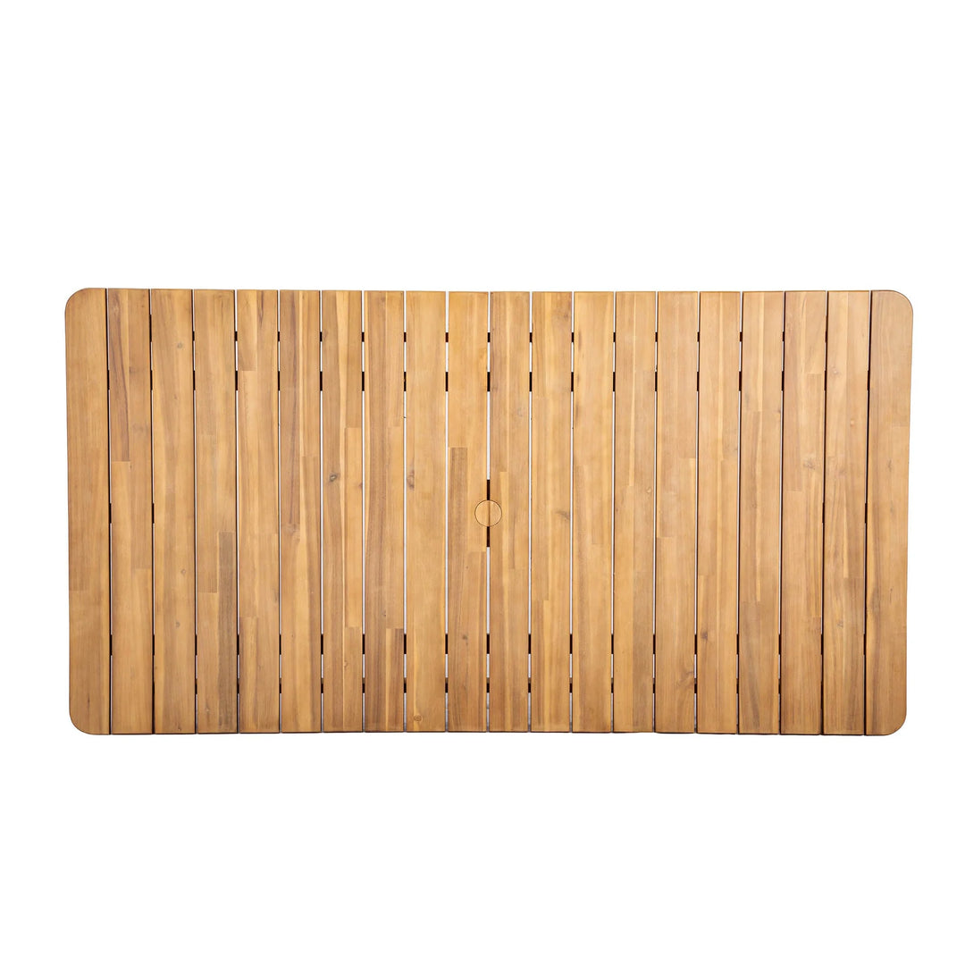 Riviera Outdoor Dining Table - leg detail - mid-century modern outdoor dining tables - Whats New Furniture Portland OR