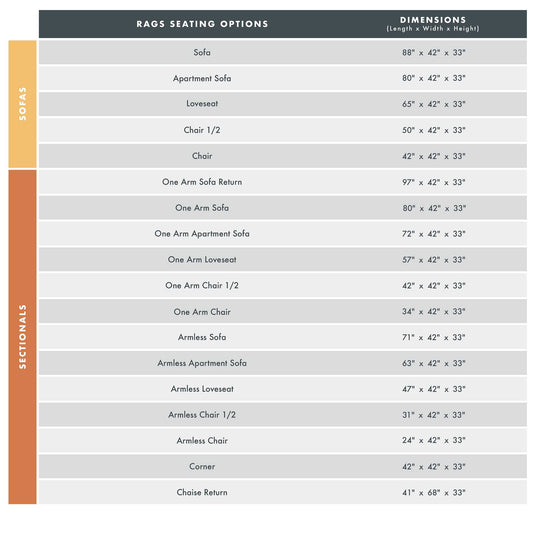 Rags Custom Sofa / Sectional