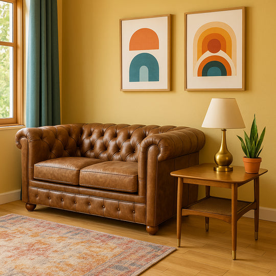 Set of Side Tables w/Shelf