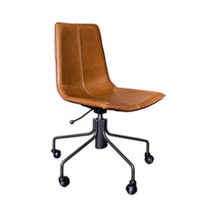Slope Leather Rolling Chair - Whats New Furniture - Portland, Oregon