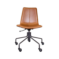 Slope Leather Rolling Chair - Whats New Furniture - Portland, Oregon