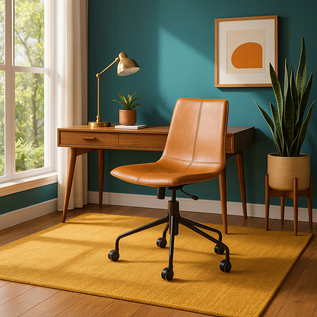 Slope Leather Rolling Chair