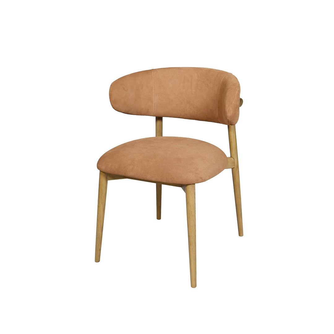 Milo Dining Chair in Tan Suede - Whats New Furniture Portland