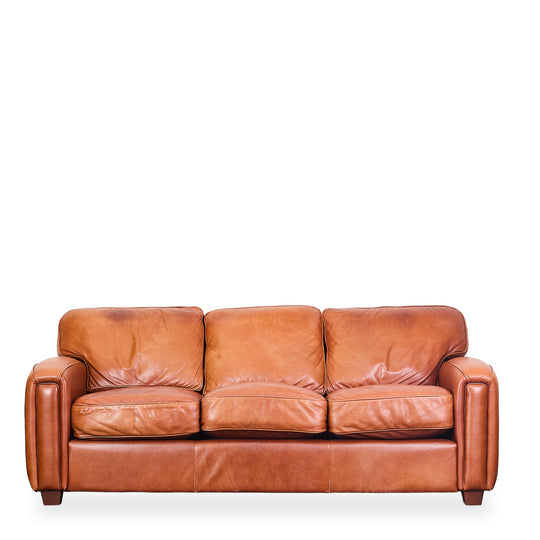 Cognac Leather Sofa