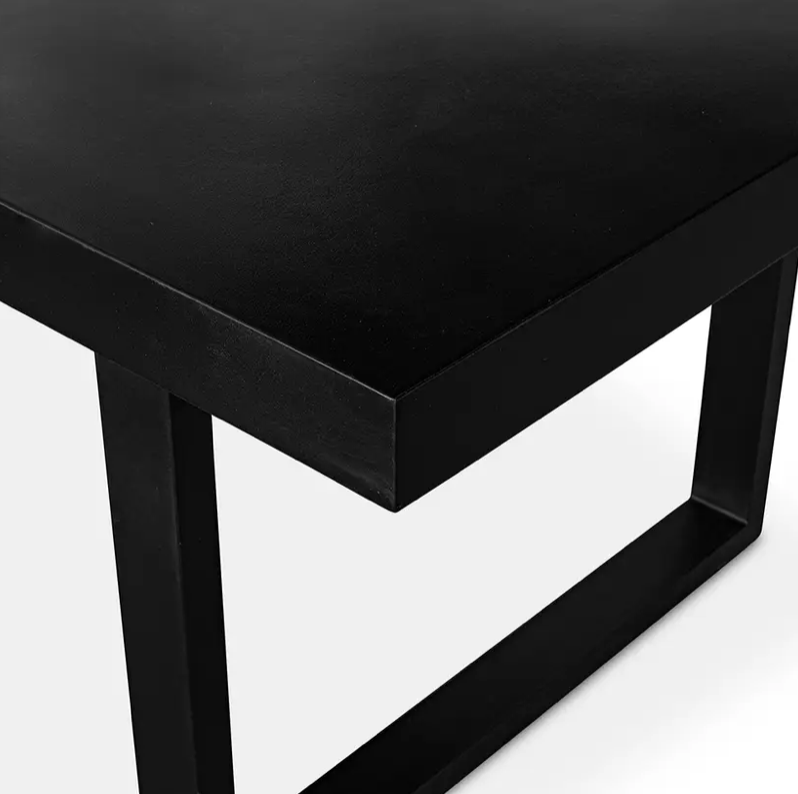 Jedrik Large Outdoor Dining Table Black