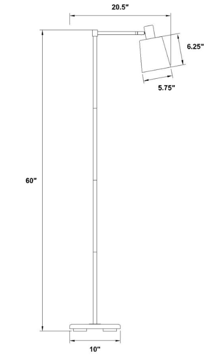 Rhapsody 60" Metal Adjustable Task Floor Lamp