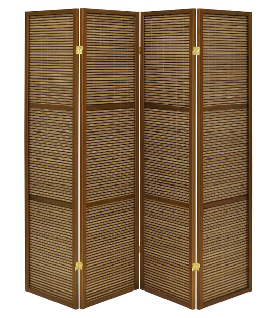 Browning 4-Panel Bamboo Room Divider