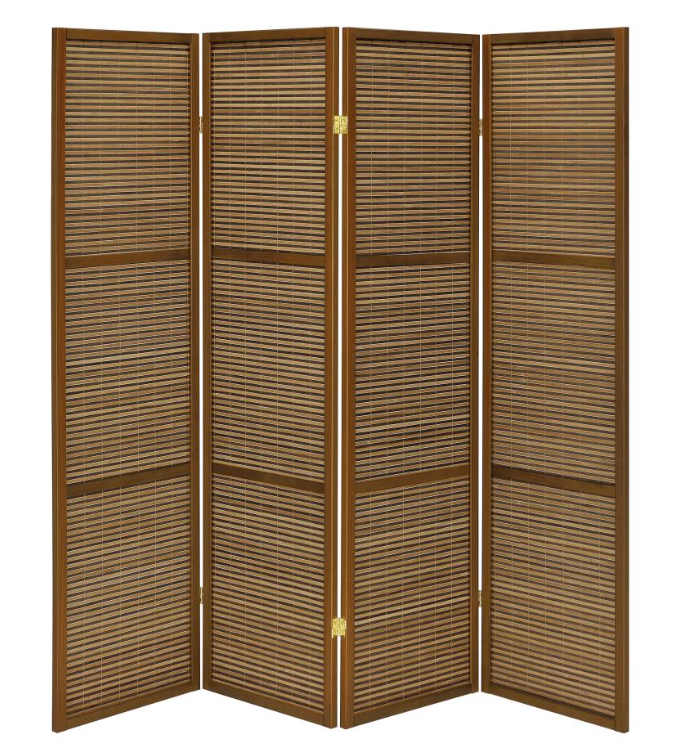 Browning 4-Panel Bamboo Room Divider