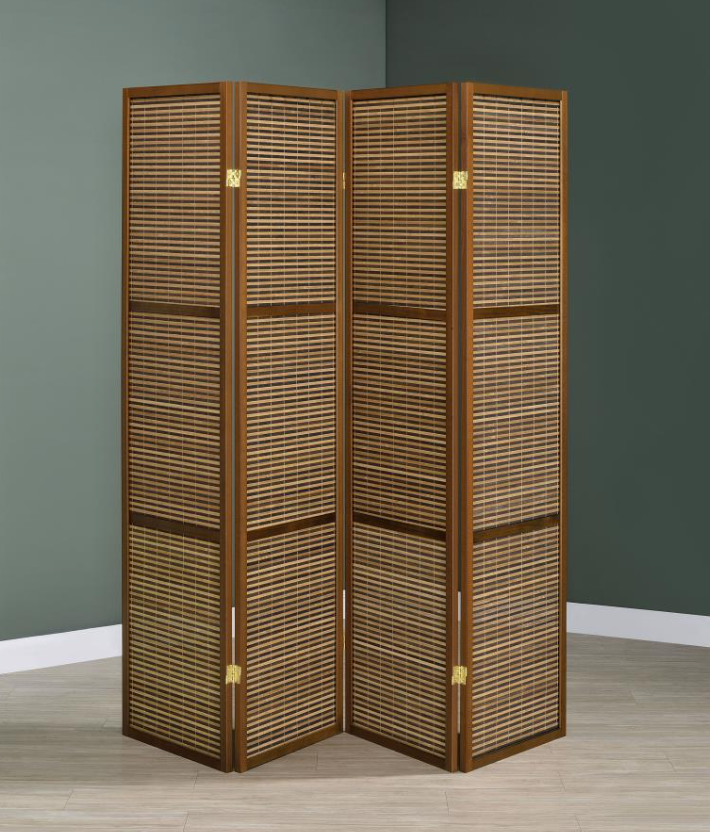 Browning 4-Panel Bamboo Room Divider