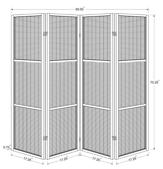 Browning 4-Panel Bamboo Room Divider