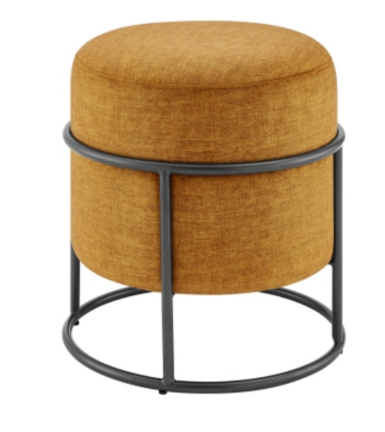 Ophelia Velvet Round Ottoman