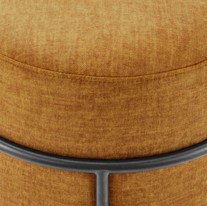 Ophelia Velvet Round Ottoman