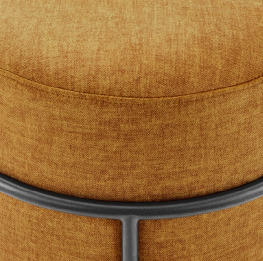 Ophelia Velvet Round Ottoman