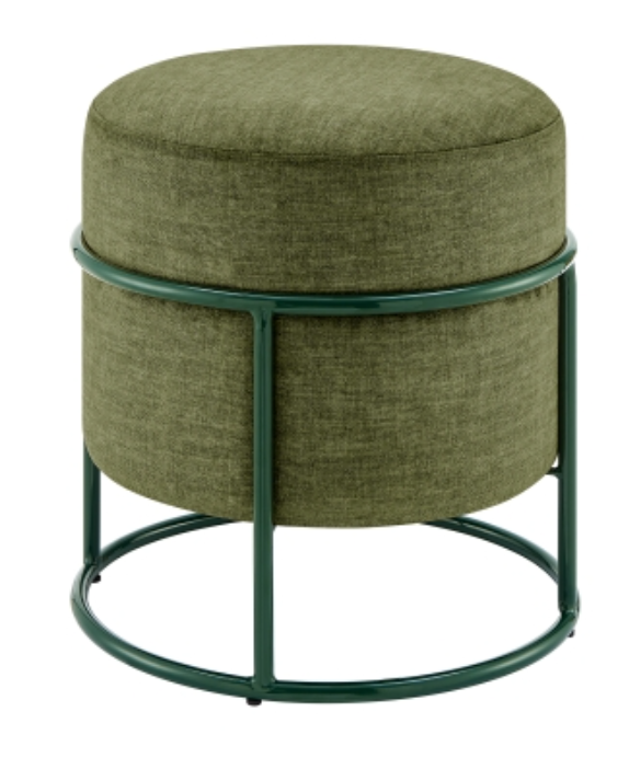 Ophelia Velvet Round Ottoman