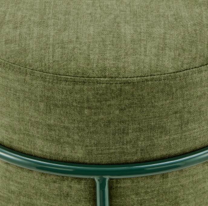 Ophelia Velvet Round Ottoman