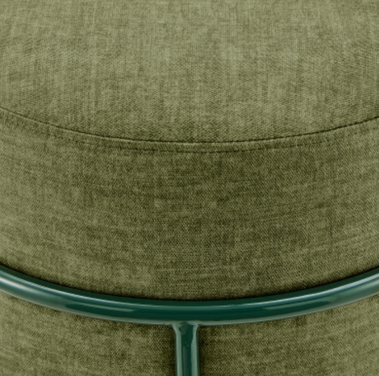 Ophelia Velvet Round Ottoman