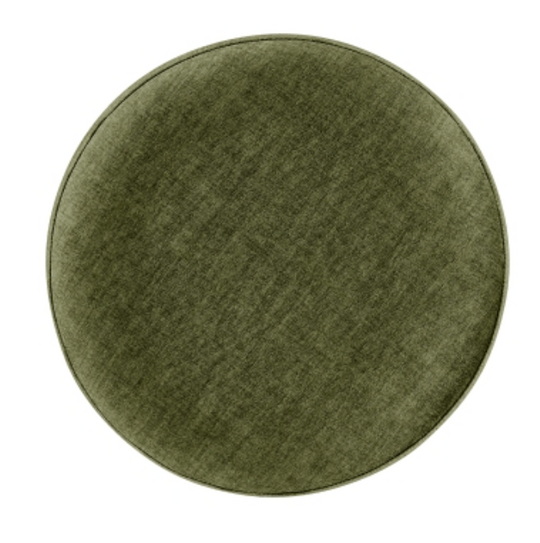 Ophelia Velvet Round Ottoman