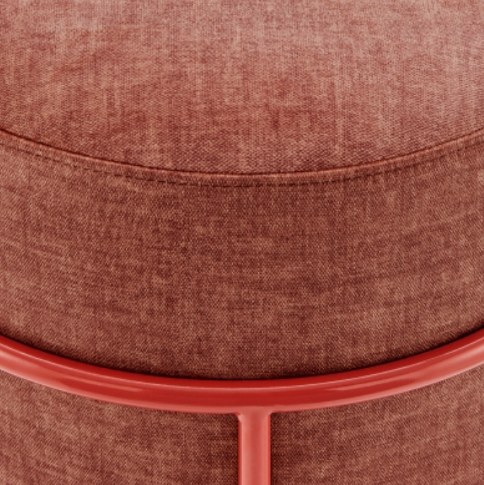 Ophelia Velvet Round Ottoman