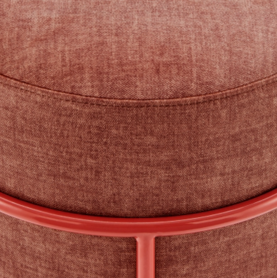 Ophelia Velvet Round Ottoman