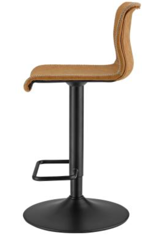 Jayden KD PU Low Back Gaslift Swivel Bar Stool