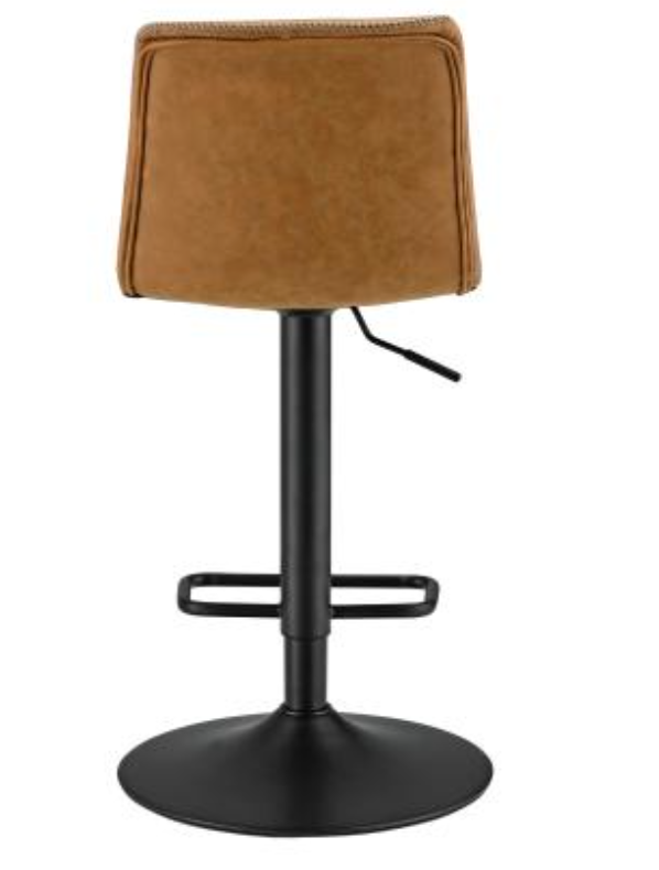 Jayden KD PU Low Back Gaslift Swivel Bar Stool