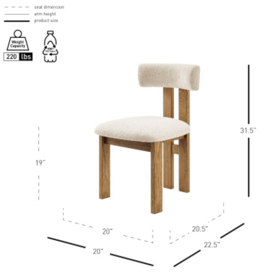 Hailey Boucle Dining Side Chair