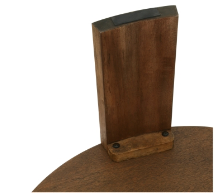 Londyn KD Round Coffee Table, Rustic Walnut