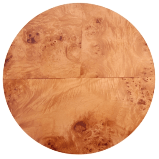 Arsenio Burl Wood Round Side/End Table - Whats New Furniture - Portland, Oregon