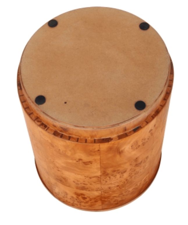 Arsenio Burl Wood Round Side/End Table - Whats New Furniture - Portland, Oregon