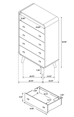 Robyn 5-Drawer Bedroom Chest