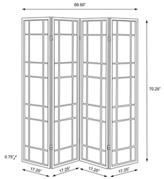 Catabella 4-Panel Room Divider Folding Shoji Screen Floral