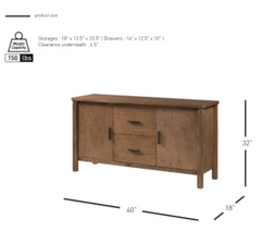 Bloomfield Sideboard 2 Drawers + 2 Doors