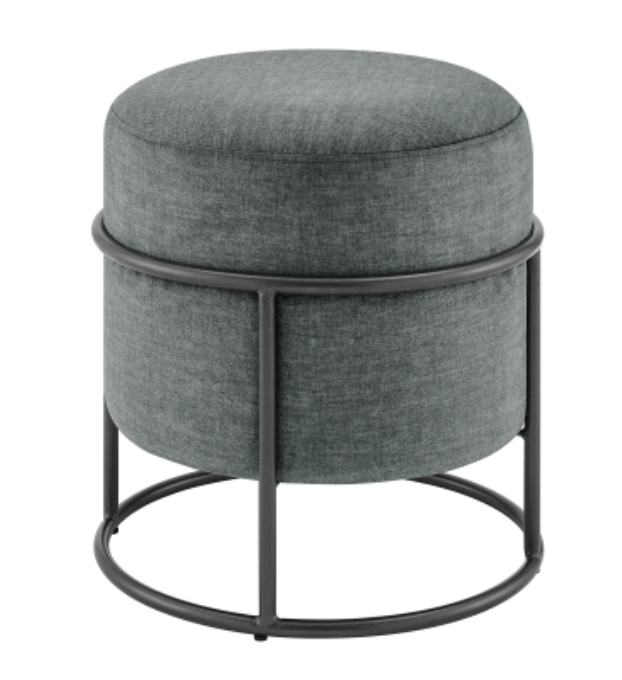 Ophelia Velvet Round Ottoman