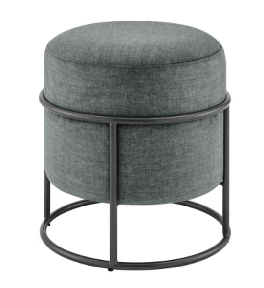 Ophelia Velvet Round Ottoman