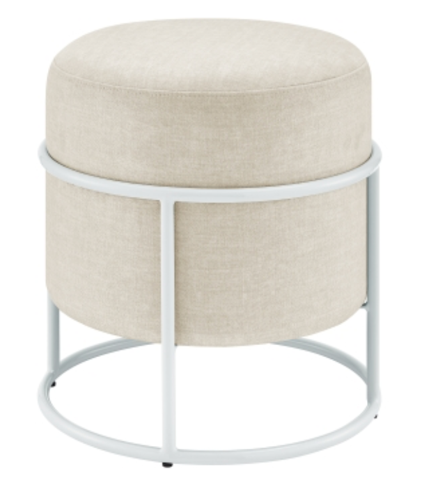 Ophelia Velvet Round Ottoman