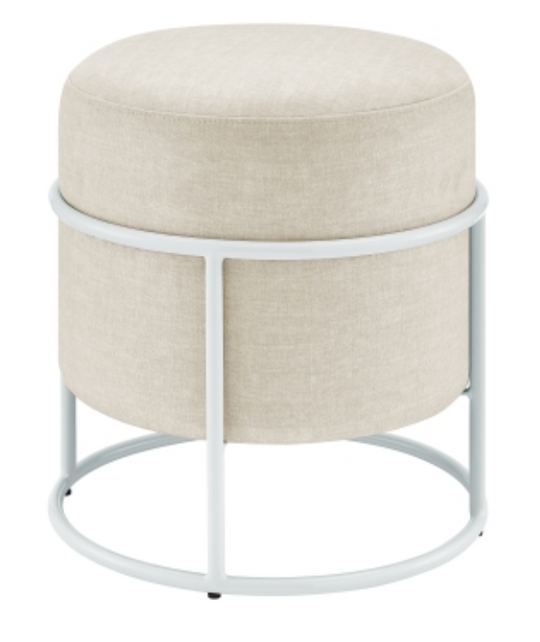 Ophelia Velvet Round Ottoman