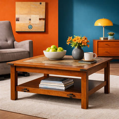 Sticley Coffee Table w/Tile - What&