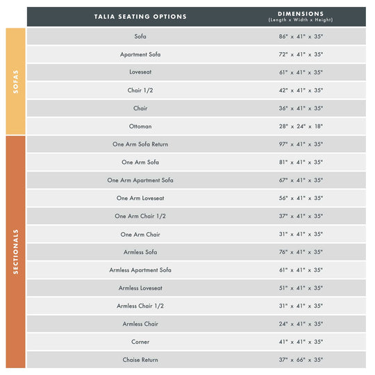 Talia Custom Sofa / Sectional