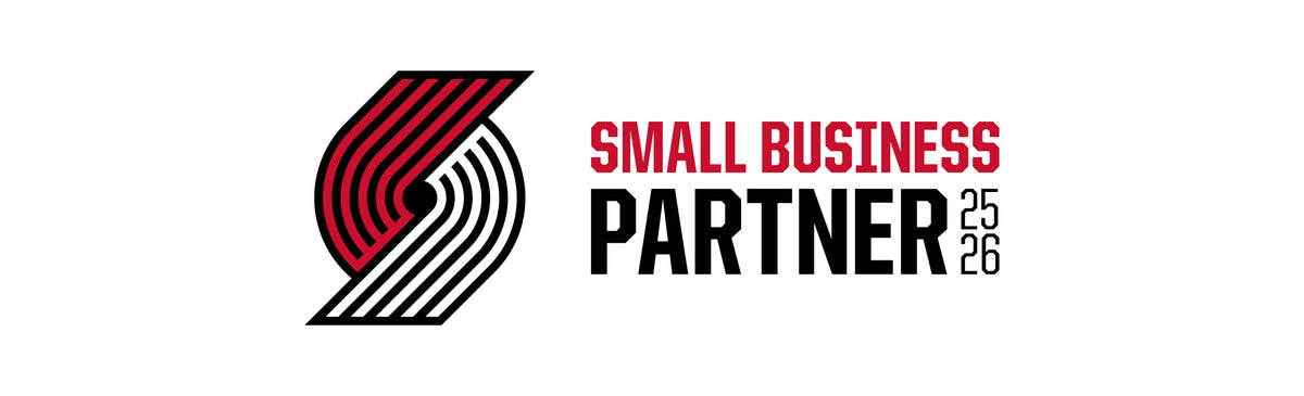Portland Trail Blazers Small Business Partner badge - red background
