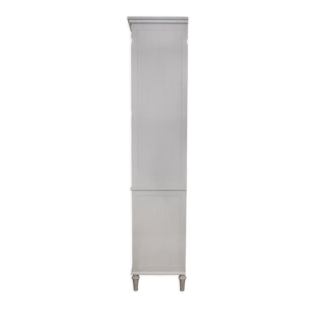 Traditional Glass Cabinet with Drawers