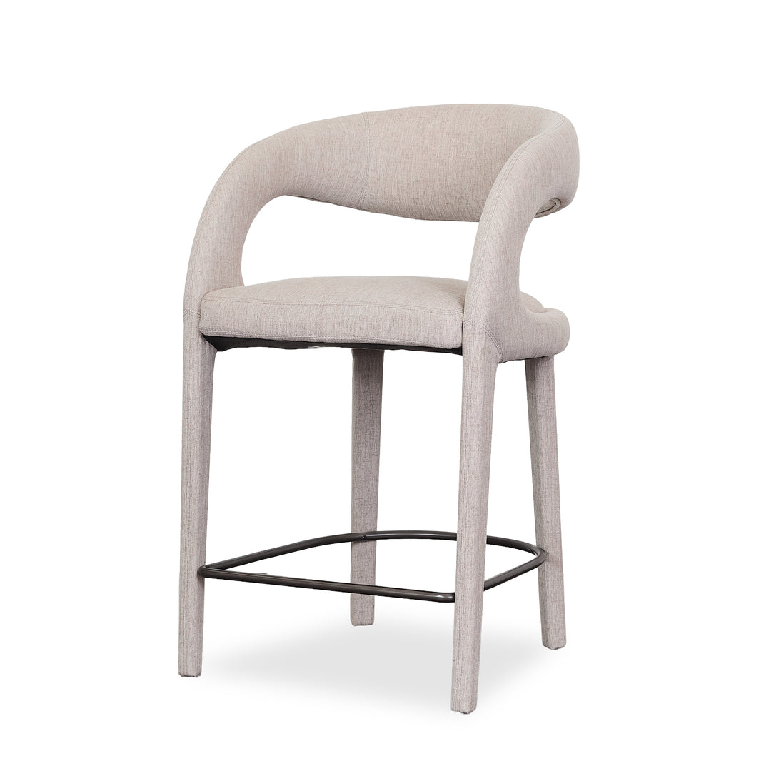 U-Shaped Upholstered Stool